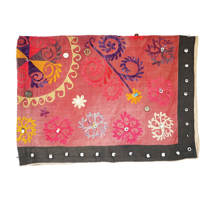 Suzani, Vintage Uzbeck with Buttons