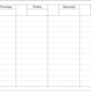 Blank weekly planner with days of the week labeled