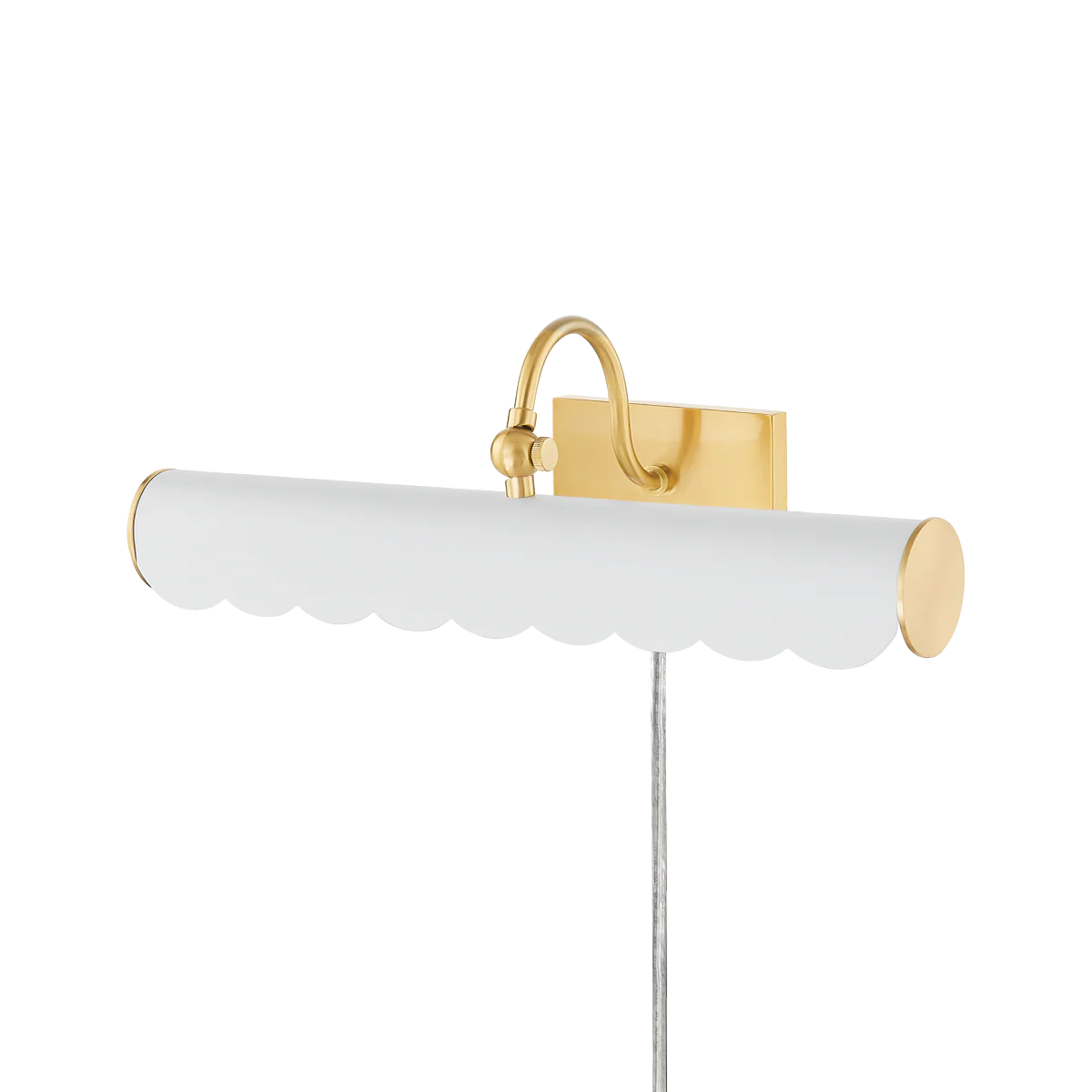 PICTURE LIGHT WHITE SCALLOP 16.75"W