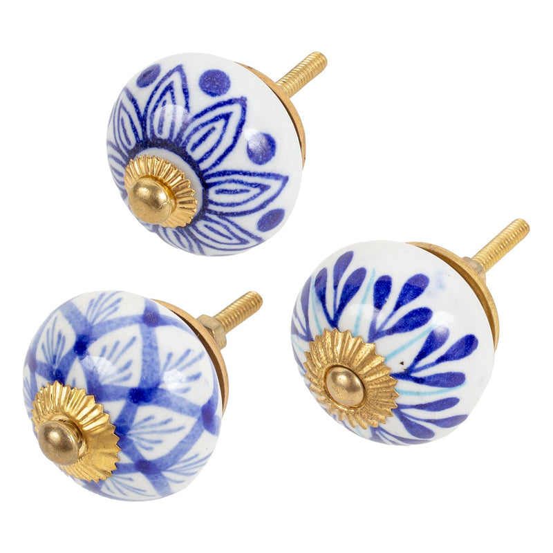 Ceramic Hardware, Round Hand Painted