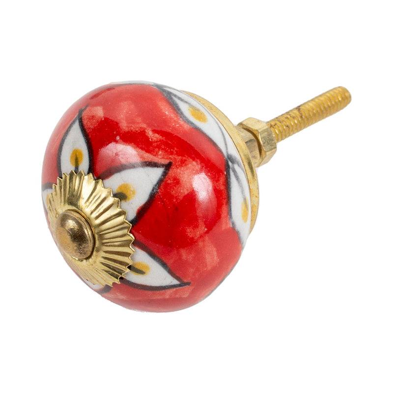 Ceramic Hardware,  Round Hand-Painted