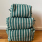 Quilted Pouches, Green stripe