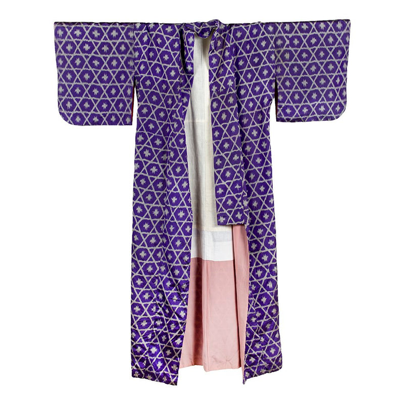 Kagome Pattern Meisen Kimono