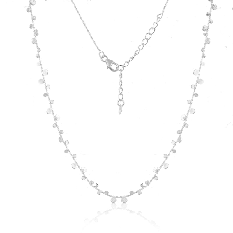 Manjusha Jewels Silver Dot/Silver Chain Necklace