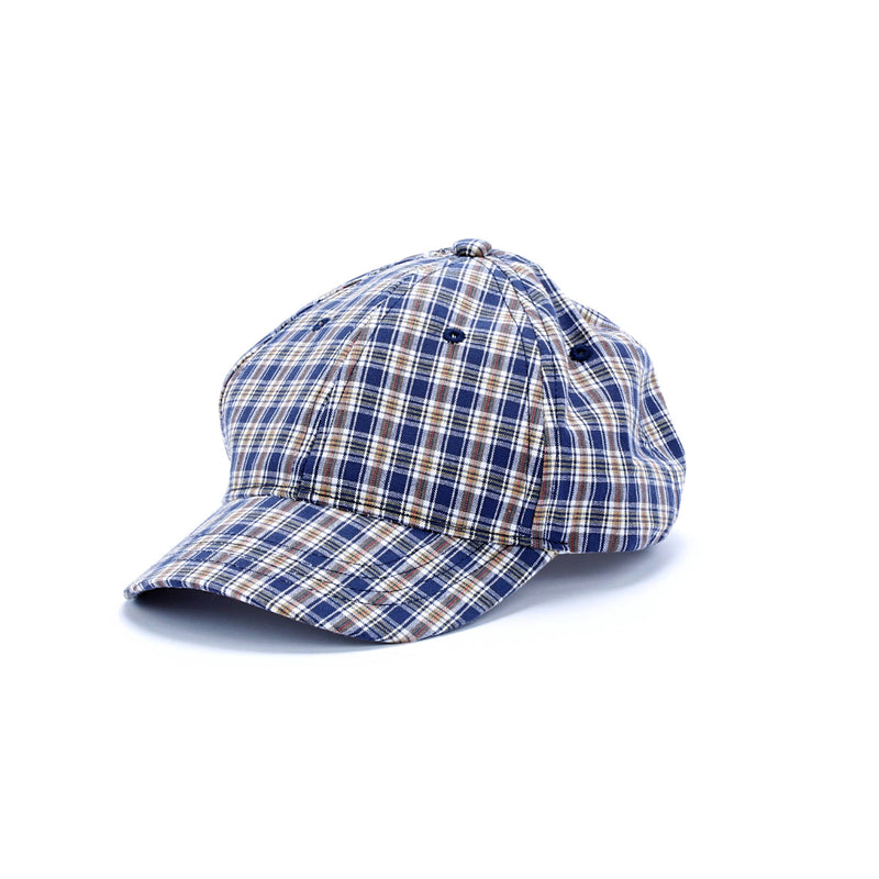 Plaid cap on a white background