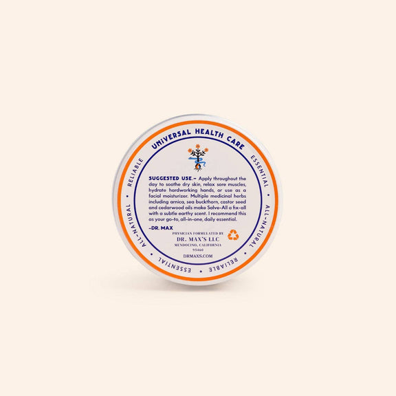 Round container with label on a white background