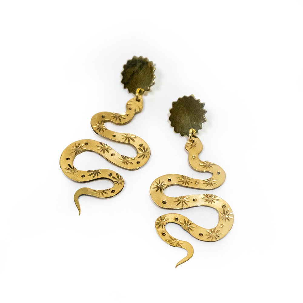 Snake Earrings by Lazuli Moon