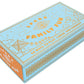 Box with 'Family Fun' text and decorative elements on a light blue and orange background