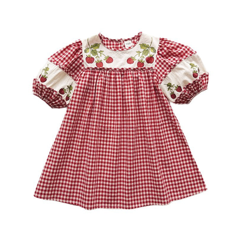 Strawberry Gingham Dress