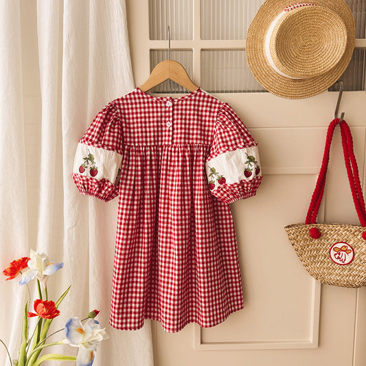 Strawberry Gingham Dress