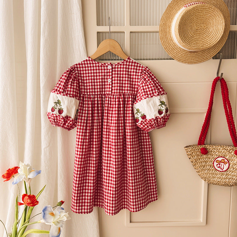 Strawberry Gingham Dress