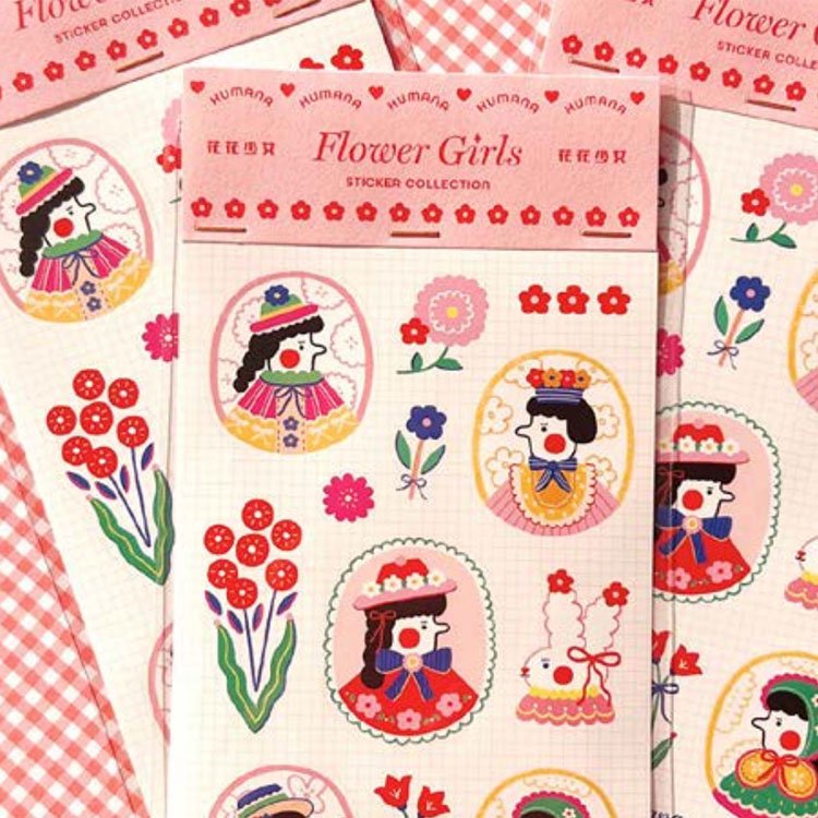 Humana Flower Girls Sticker Sheet