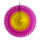 Tissue Fan Decoration, Yellow/Cerise