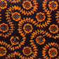 Batik Fabric, Rust/Black Patterns