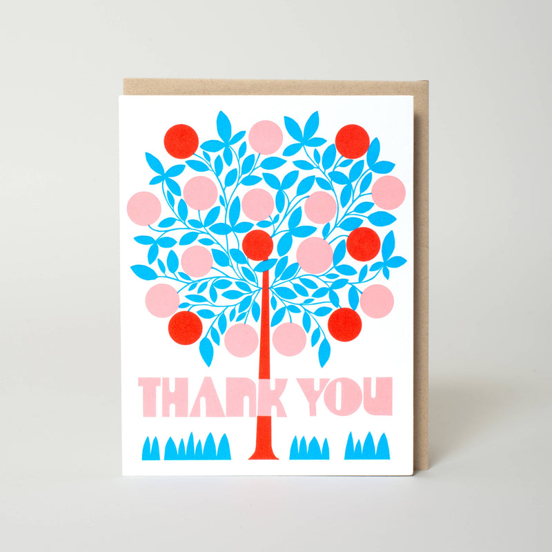Blooming Tree Thank You Card by Lisa Congdon: Paper Tab