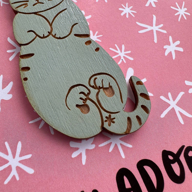 Happy Holidays You Adorable A-hole - Cat Ornament w/Card