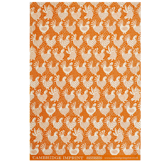 Patterned Paper Hens Cinnamon