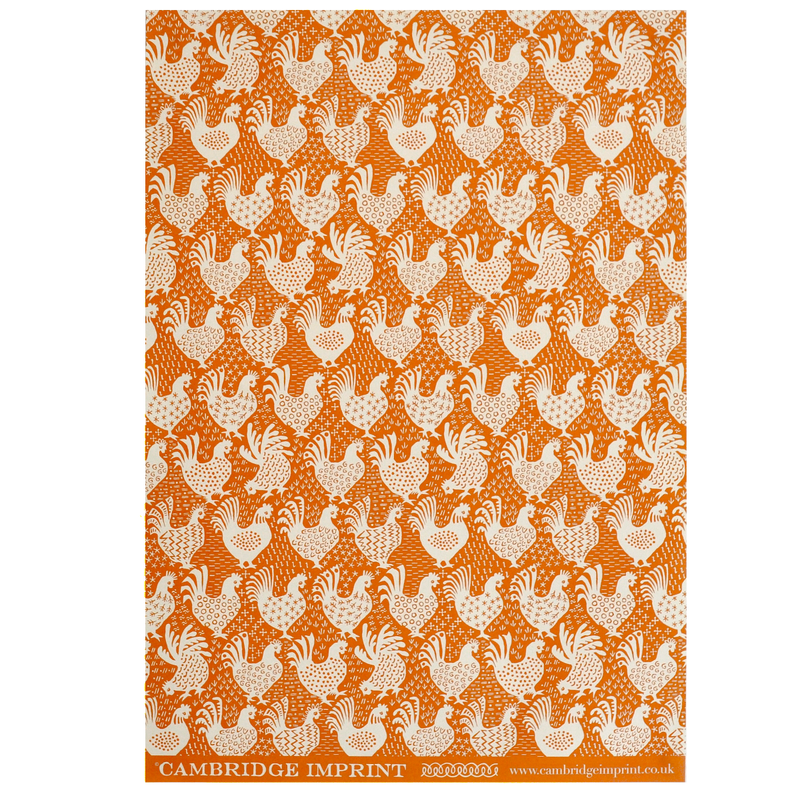 Patterned Paper Hens Cinnamon