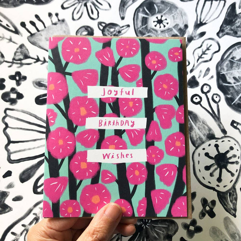 Cherry Blossoms Birthday Greeting Card