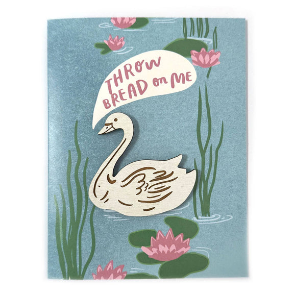 Pic of the Throw Bread on Me - Swan Magnet w/Card""