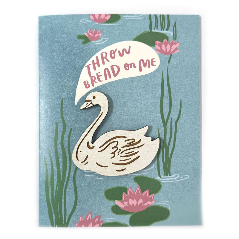 Pic of the Throw Bread on Me - Swan Magnet w/Card""