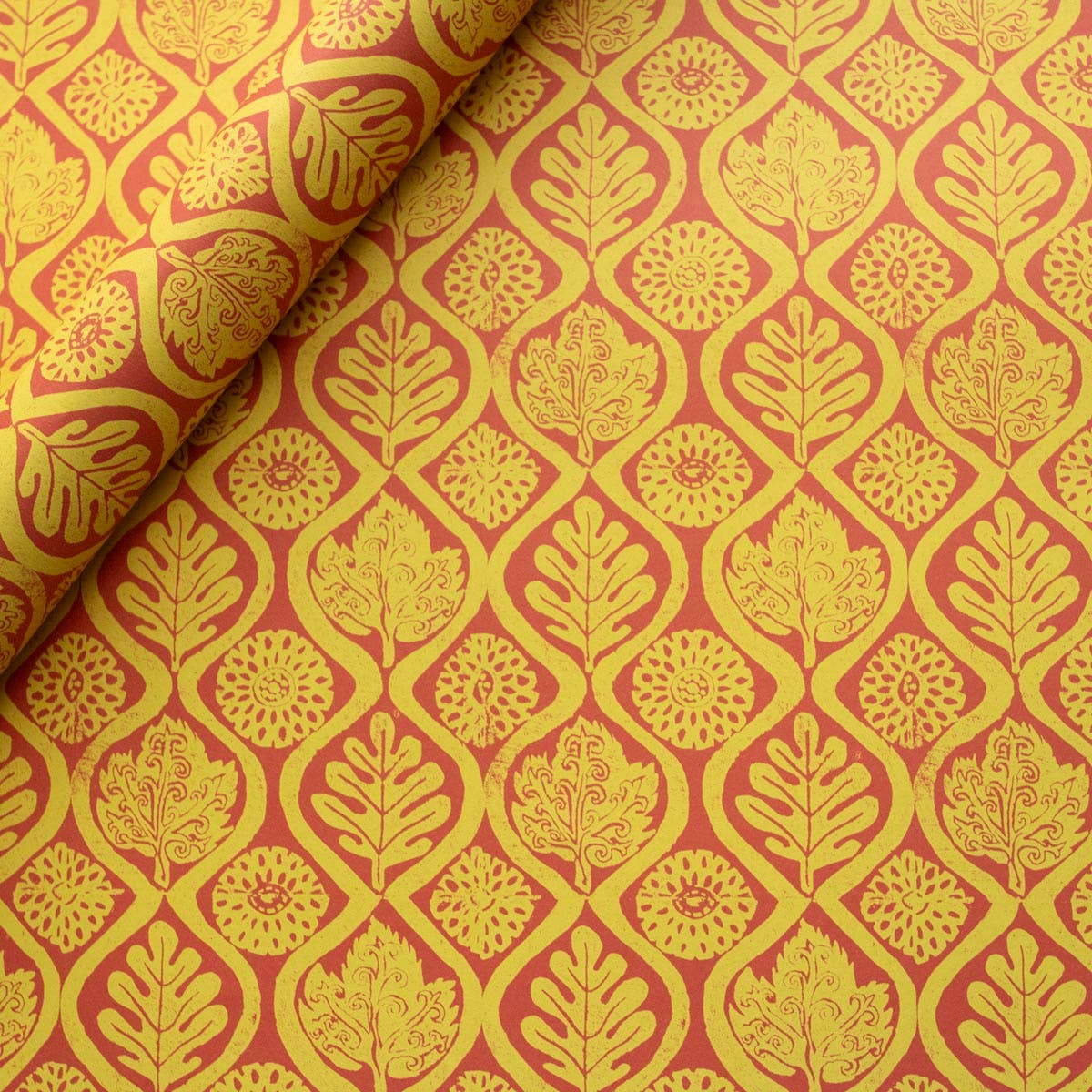 Patterned Paper Oak Leaves