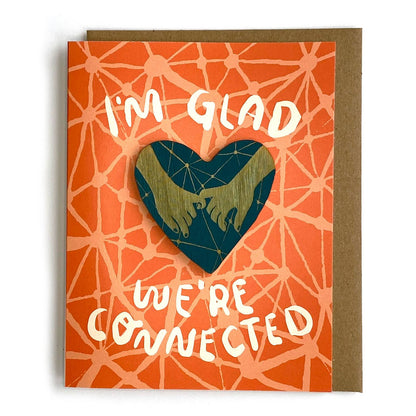 Pic of the I'm Glad We're Connected - Heart Magnet w/Card""