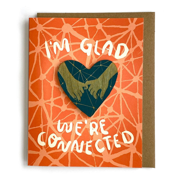 Pic of the I'm Glad We're Connected - Heart Magnet w/Card""