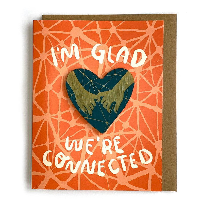 Pic of the I'm Glad We're Connected - Heart Magnet w/Card""