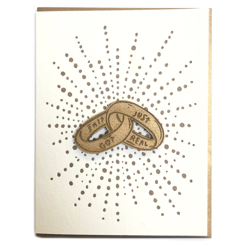 Pic of the Sh*t Just Got Real - Wedding Magnet w/Card""