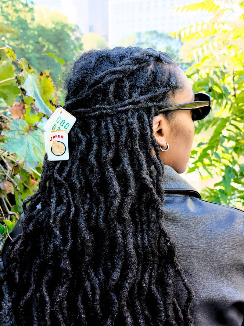 Mini Mahjong Claw Hair Clip