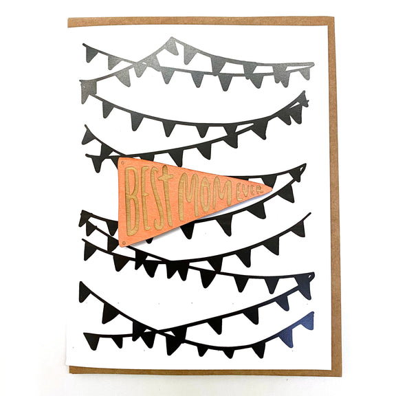 Pic of the Best Mom Ever - Pennant Magnet w/Card""