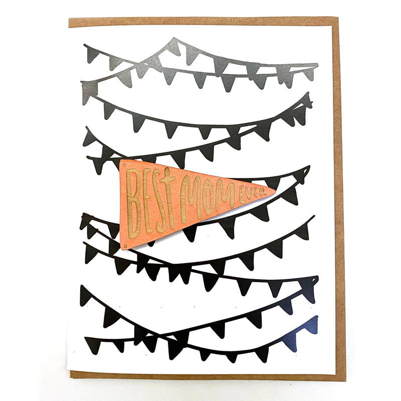 Pic of the Best Mom Ever - Pennant Magnet w/Card""