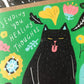 Kitty Sending You Healing Thoughts Get Well Greeting Card