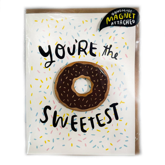 Pic of the You're the Sweetest - Donut Magnet w/Card""