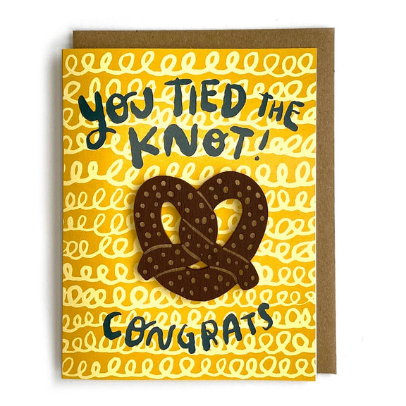 Pic of the You Tied the Knot - Pretzel Magnet w/Card""