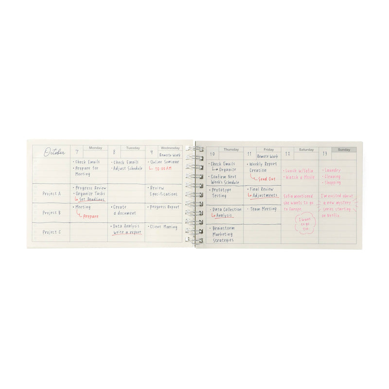 Dayfree Weekly Schedule