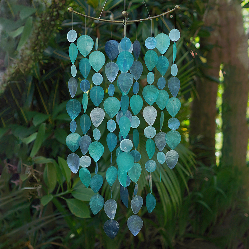 Capiz Chime Leaf | Teal