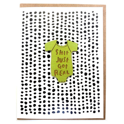 Pic of the Sh*t Just Got Real - New Baby Magnet w/Card""