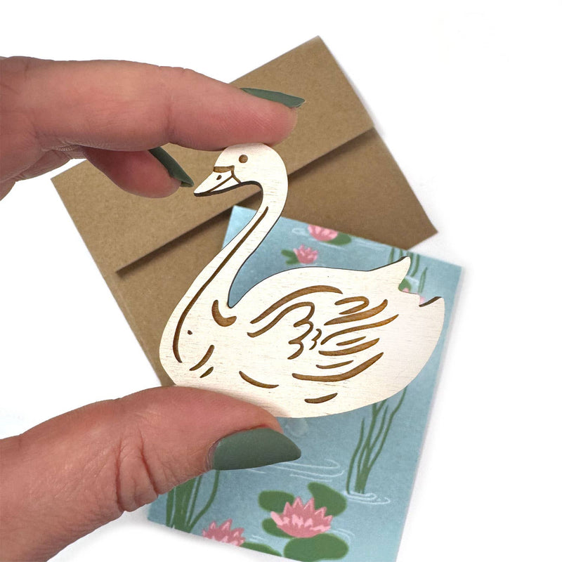 Throw Bread on Me - Swan Magnet w/Card