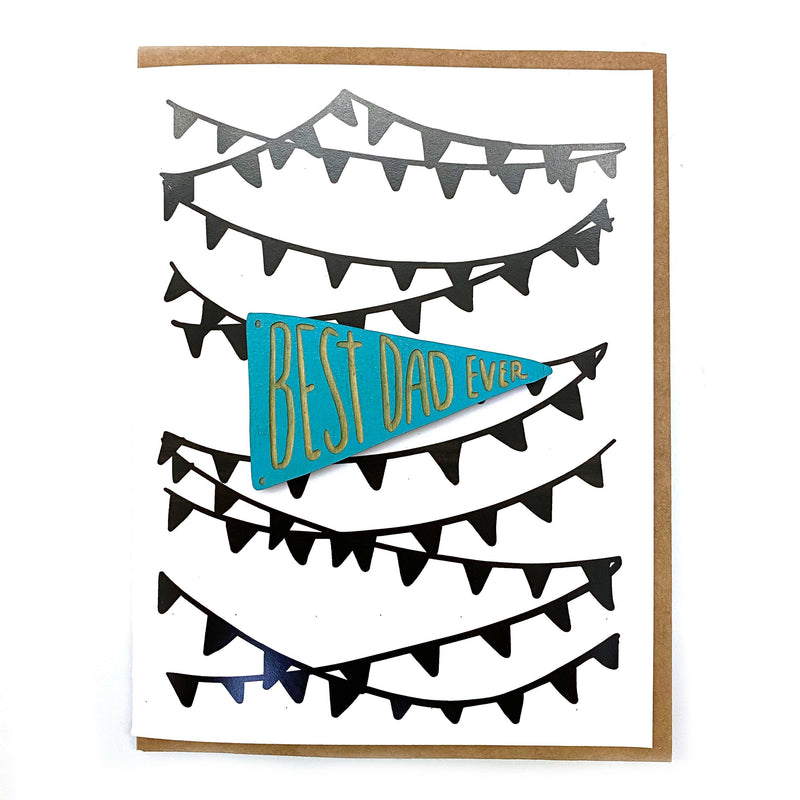 Pic of the Best Dad Ever - Pennant Magnet w/Card""