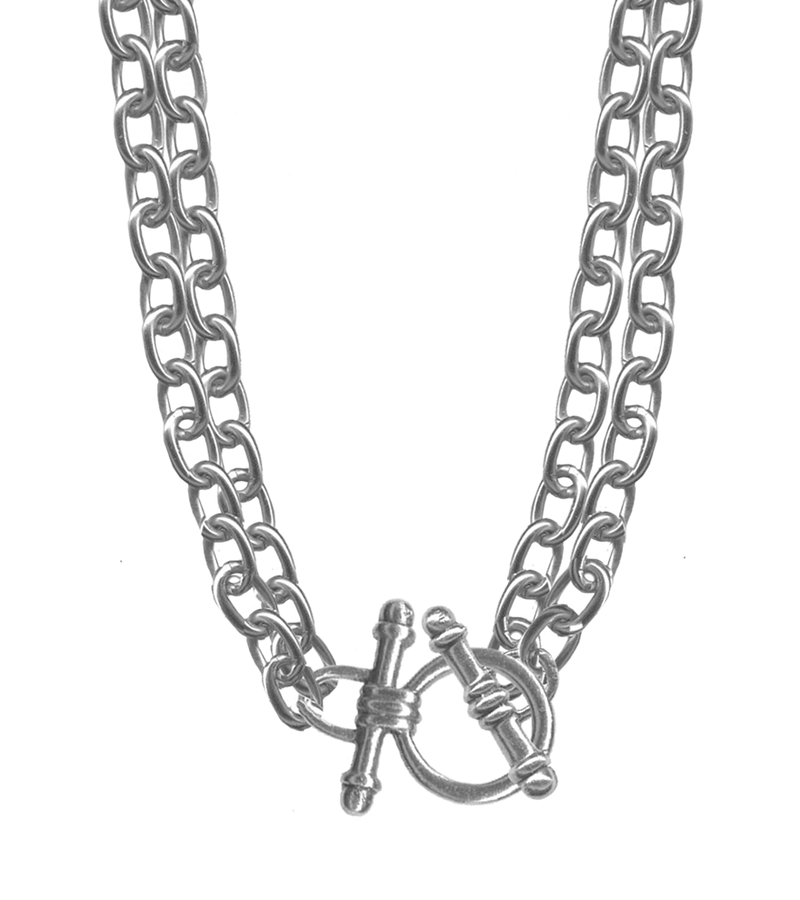 Double Trouble Toggle Chain Necklace