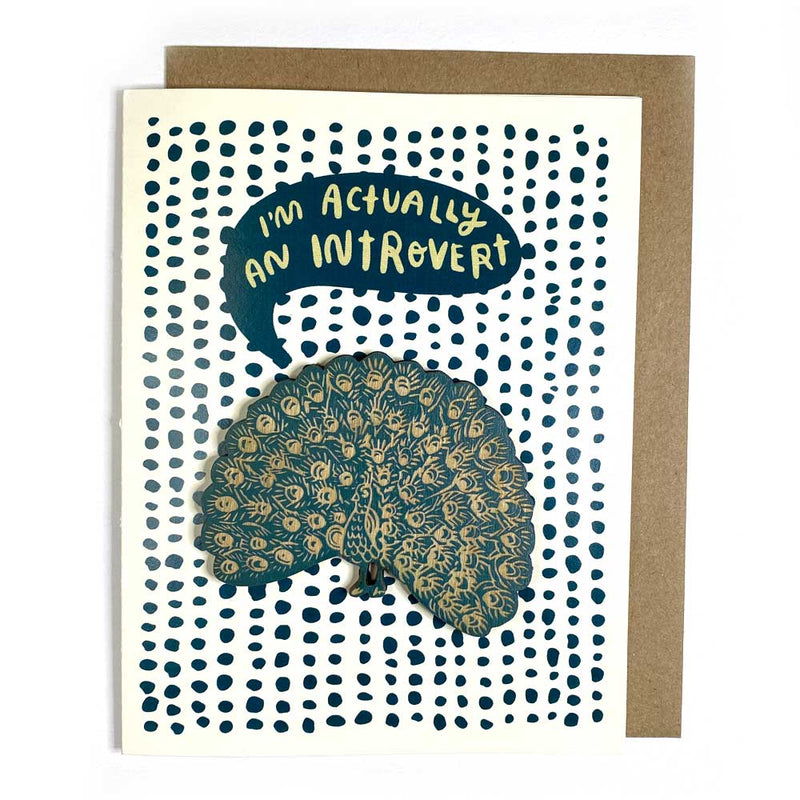 Pic of the Introvert - Peacock Magnet w/Card""