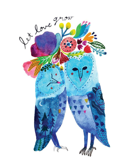 Barn Owl Let Love Grow Greeting Card