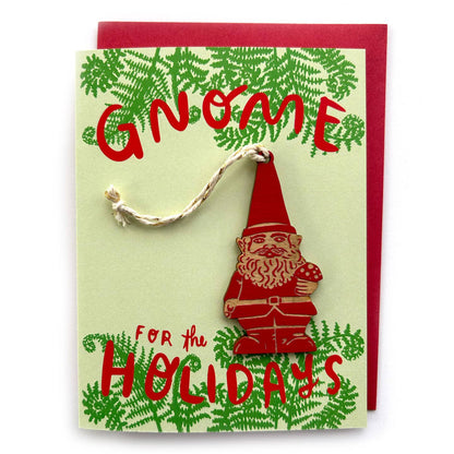 Pic of the Gnome for the Holidays - Gnome Ornament w/Card""