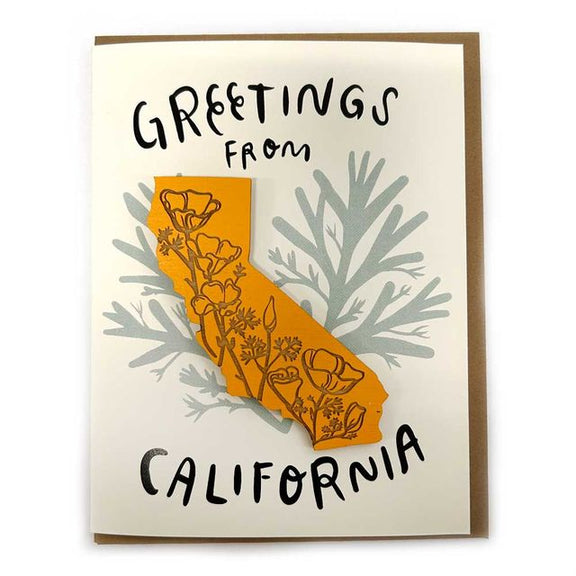 Pic of the California Poppy Magnet w/Card""