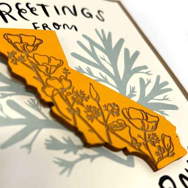 California Poppy Magnet w/Card