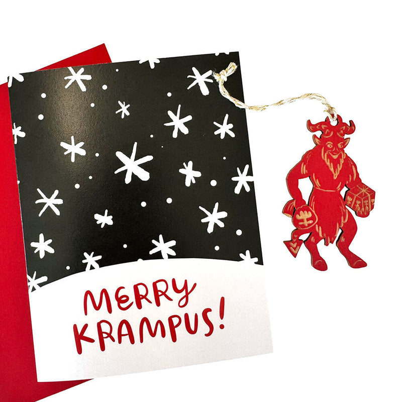 Merry Krampus - Krampus Ornament w/Card
