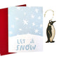 Let it Snow - Penguin Ornament w/Card
