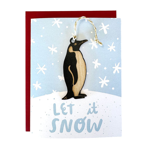 Pic of the &quo;Let it Snow - Penguin Ornament w/Card&quo;